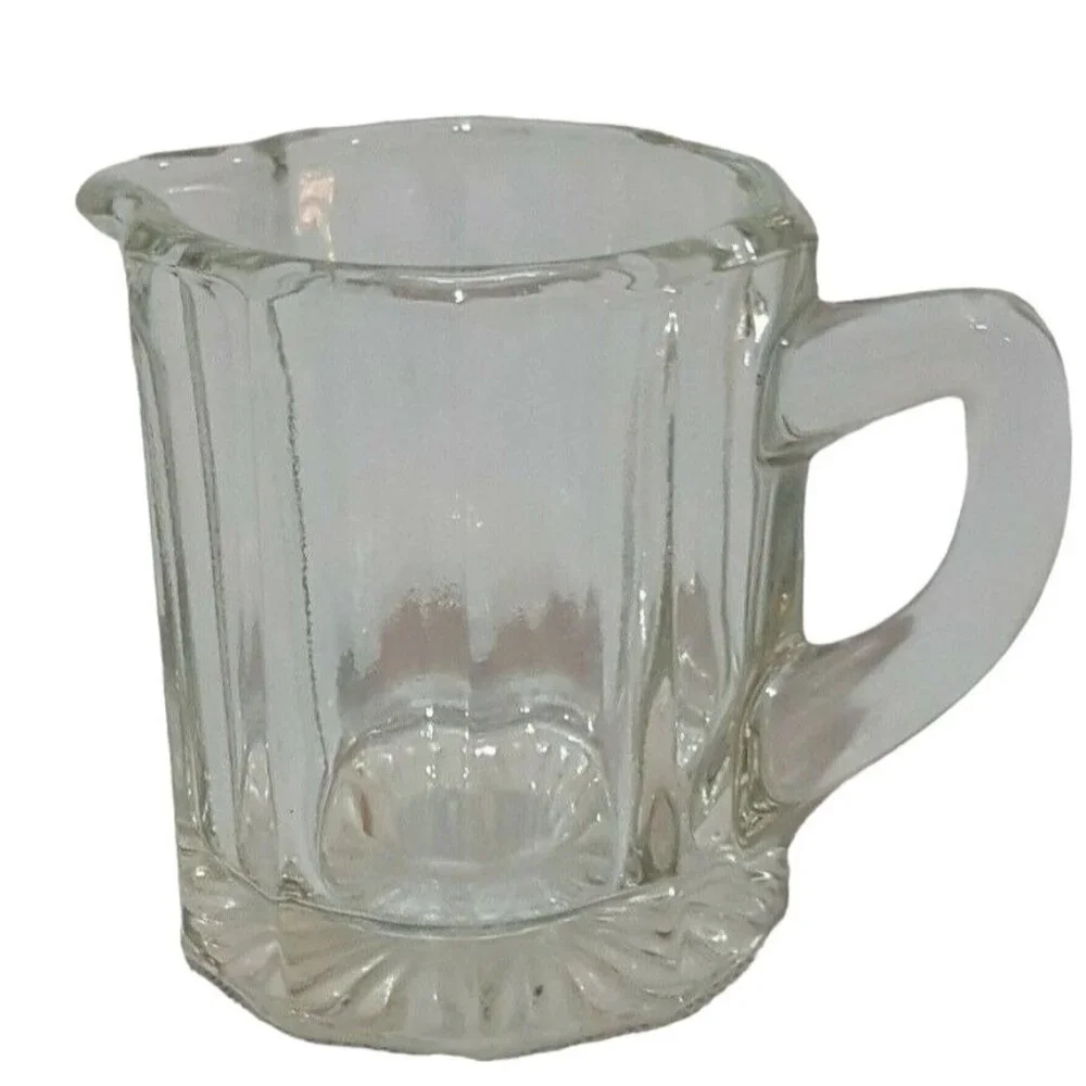 Vintage Clear Glass‎ CREAMER Pitcher Small 3